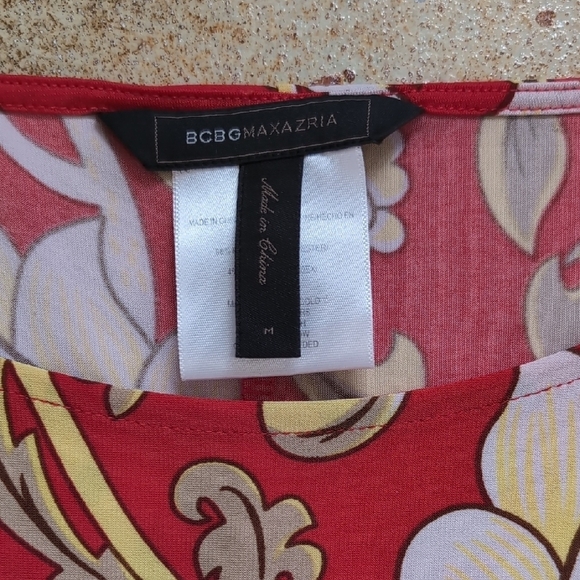 BCBGMaxAzria | Red and White Kimono Floral Mini Dress Size M - Picture 5 of 10